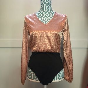 Blush Satin Body Suit